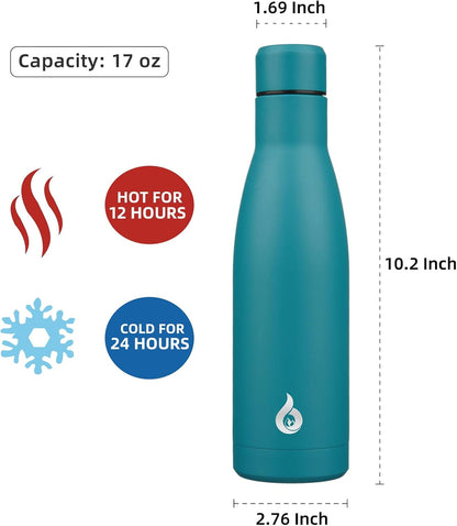 BJPKPK Insulated Water Bottle 12oz Small Stainless Steel Water Bottles Reusable Metal Thermal Keep Cold and Hot,Dreamy Purple - Colors A