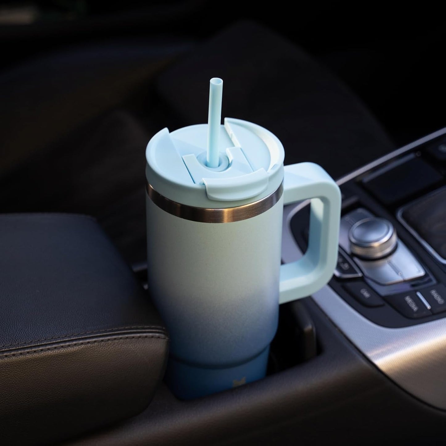 BJPKPK 30oz Stainless Steel Insulated Tumbler With Handle And Lid Straw Travel Coffee Mug Thermal Cup,Black