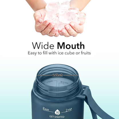 Hyeta 32oz Water Bottles with Straw - Stay Motivated and Hydrated with Convenient Times to Drink Markings, Durable, Leak-proof