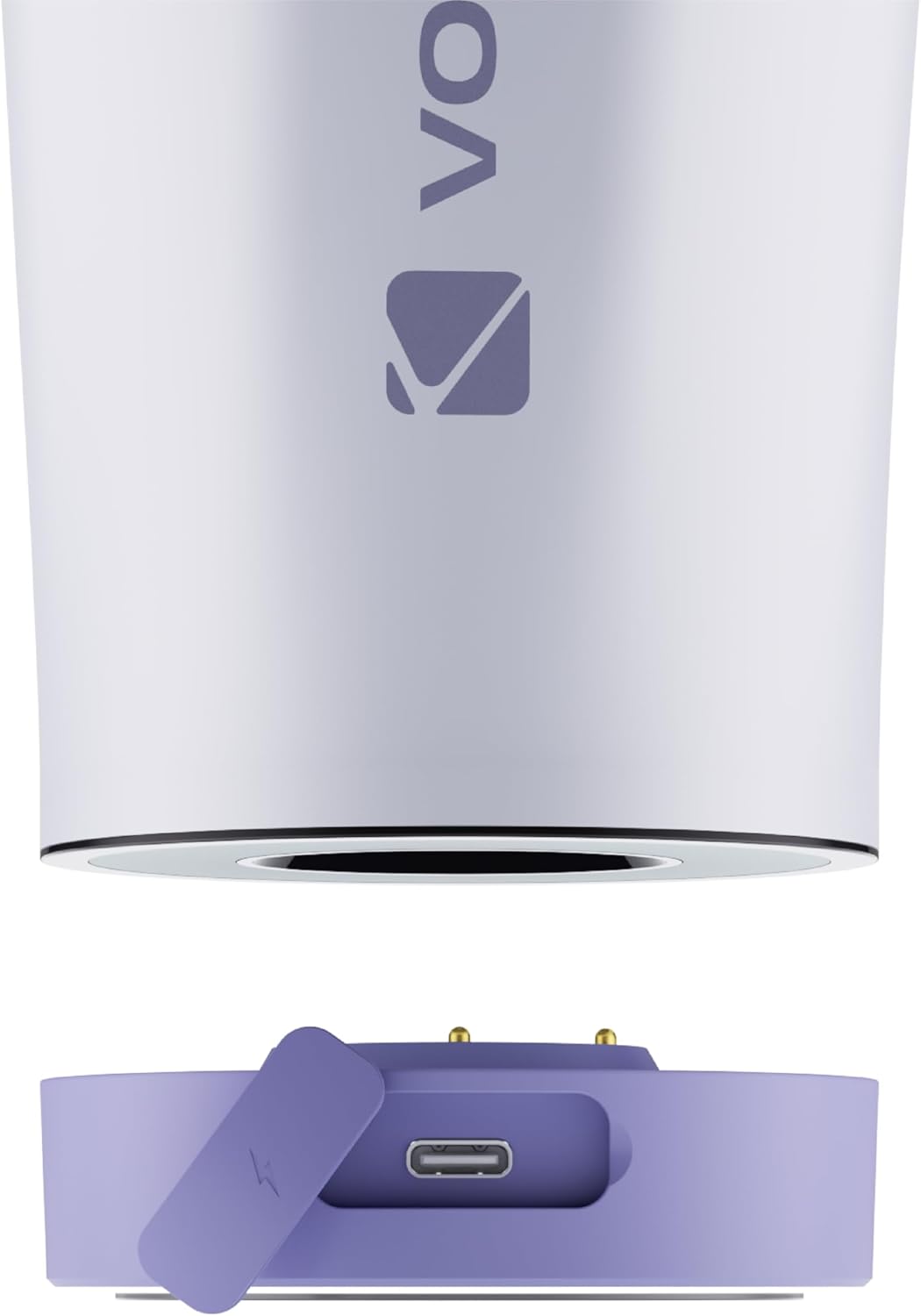 VOLTRX ChillMix Shaker Bottle Insulated Stainless Steel - USB C Rechargeable Electric Protein Shake Mixer, Shaker Cups for Protein Shakes and Meal Replacement, Chrome Steel, 16 oz