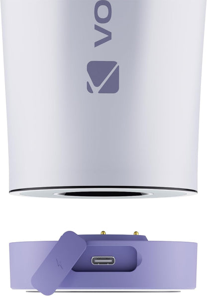 VOLTRX ChillMix Shaker Bottle Insulated Stainless Steel - USB C Rechargeable Electric Protein Shake Mixer, Shaker Cups for Protein Shakes and Meal Replacement, Chrome Steel, 16 oz