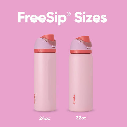 Owala FreeSip Insulated Stainless Steel Water Bottle with Straw, BPA-Free Sports Water Bottle, Great for Travel, 32 Oz, Denim