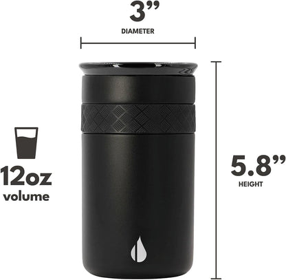 Elemental Artisan Insulated Tumbler, Triple Wall Coffee Travel Mug, Reusable Stainless Steel Coffee Tumbler with Ceramic Lid, Thermal Coffee Cups for Hot (6 Hrs) & Cold (18 Hrs), 16oz - Forest Green