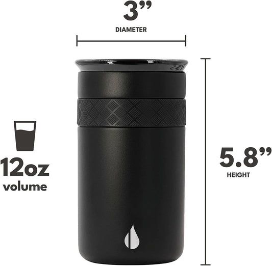 Elemental Artisan Insulated Tumbler, Triple Wall Coffee Travel Mug, Reusable Stainless Steel Coffee Tumbler with Ceramic Lid, Thermal Coffee Cups for Hot (6 Hrs) & Cold (18 Hrs), 16oz - Forest Green