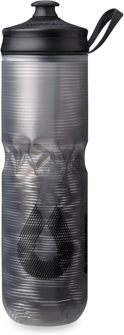 HydraPak | Polar Bottle - Polar Sport Insulated Water Bottle - BPA-Free, Sport & Bike Squeeze Bottle with Handle (Pulse Blue, 700ml / 24oz)