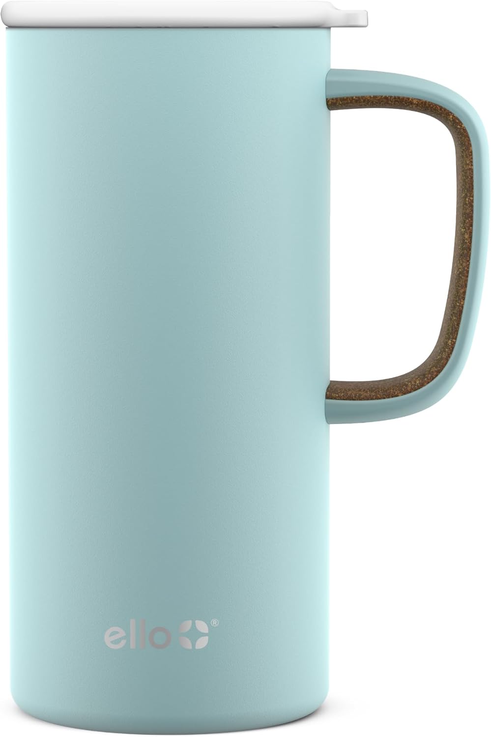 Ello Campy 18oz Stainless Steel Travel Mug with Handle and Leak Proof Lid | Vacuum Insulated Coffee Cup for Hot or Cold Drinks | Reusable, BPA Free | Gift for Coffee Lovers, Matte Black