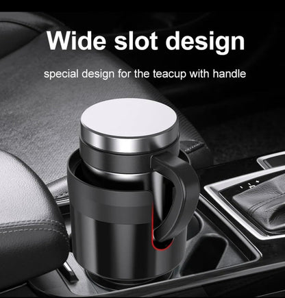 Car Cup Holder Expander - Fits Hydro Flasks 32/40 oz, Nalgene, Yeti & Large Bottles up to 3.8 inches Wide - for Car up to 3.2 Inches Wide - Black
