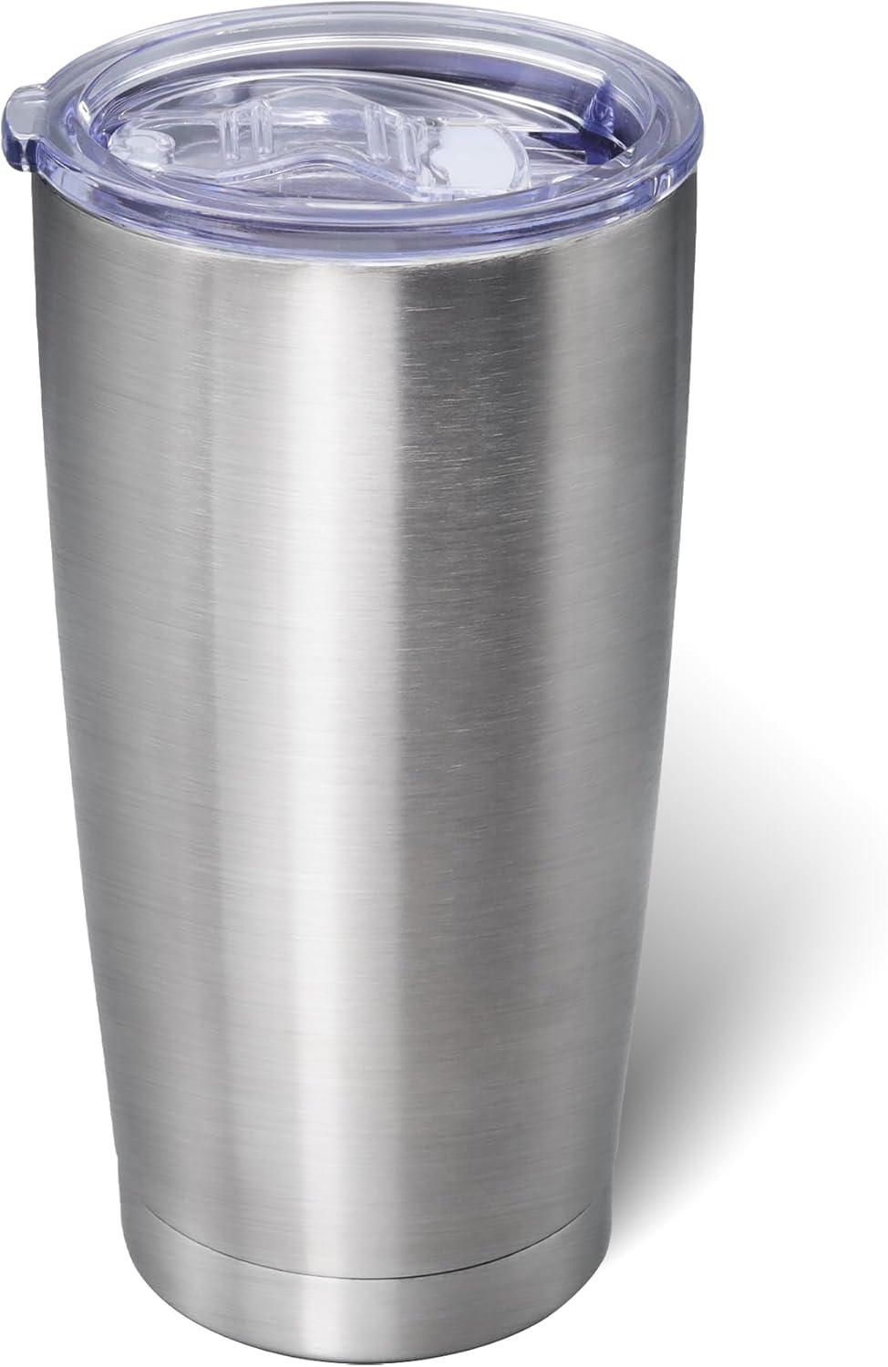 AIANJI 20oz Tumbler Bulk Stainless Steel Tumblers with Lid Vacuum Insulated Double Wall Travel Coffee Mug Powder Coated Tumbler Cup for Hot and Cold Drinks(Stainless Steel, 1 pack)