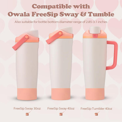2PCS Silicone Boots for Owala 30oz & 40oz FreeSip Sway Bottles & Tumblers – Non-Slip, Scratch-Resistant, Stability Enhancer for Owala Accessories (Eucalyptus Green) - Colors A