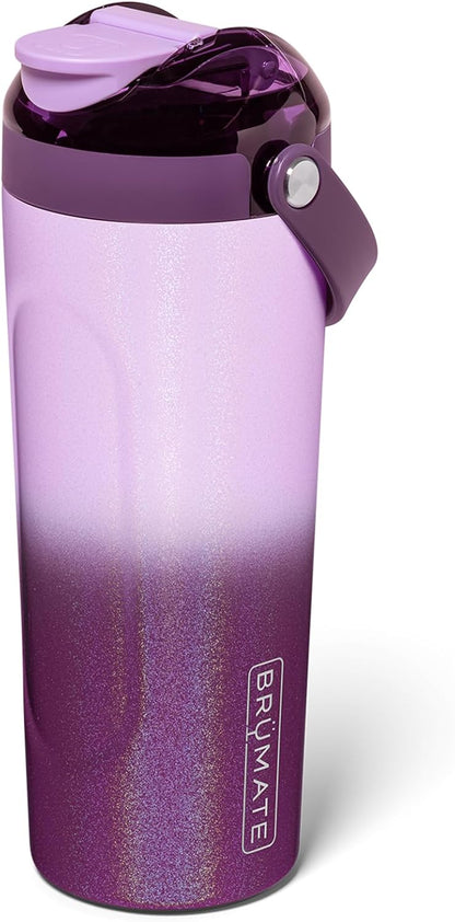 BrüMate MultiShaker Blender Shaker Bottle | 100% Leakproof Insulated Stainless Steel | Pre Workout and Protein Shaker Bottle for the Gym | 25oz (Dark Aura)