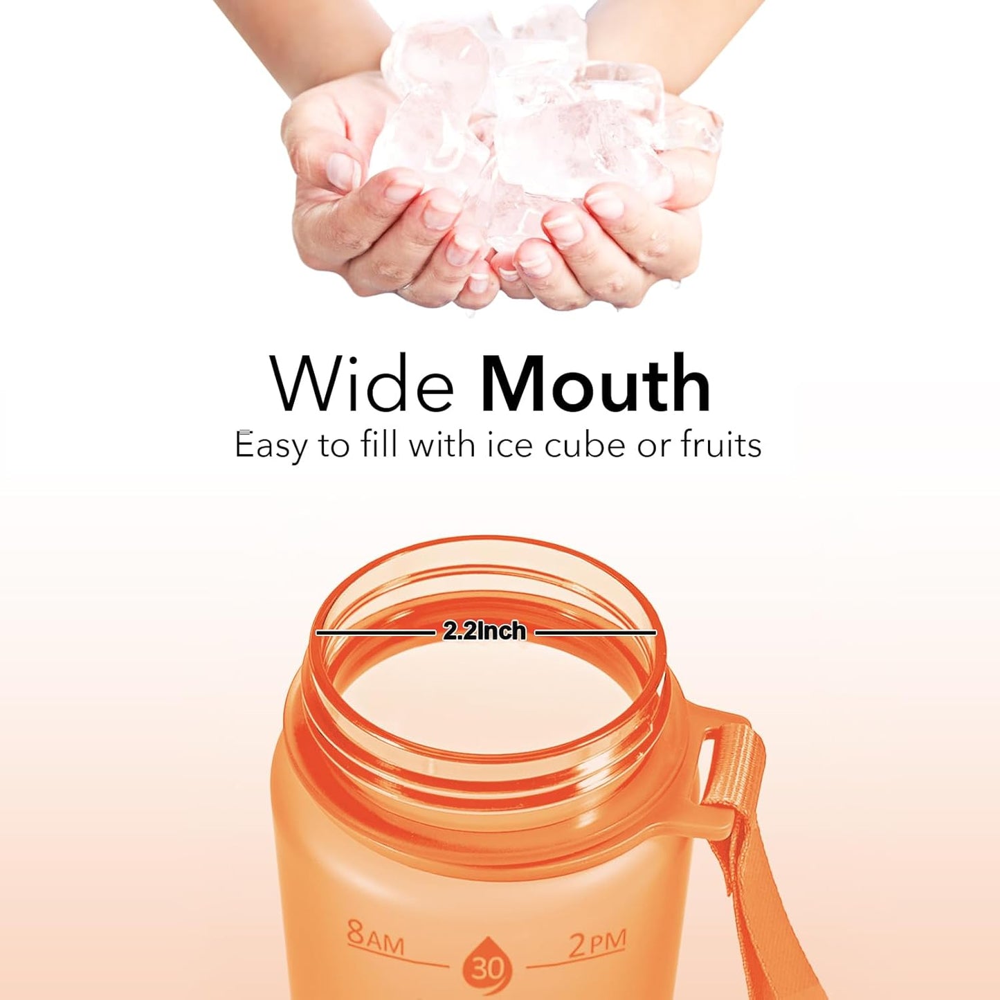 Hyeta 32oz Water Bottles with Straw - Stay Motivated and Hydrated with Convenient Times to Drink Markings, Durable, Leak-proof