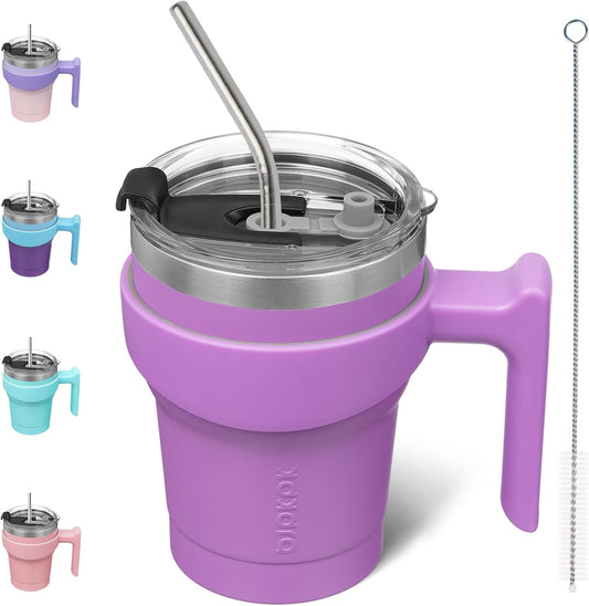 BJPKPK Tumbler With Handle And Straw Lid 40 oz Stainless Steel Insulated Coffee Tumbler Cups For Home, Office or Car,Turquoise