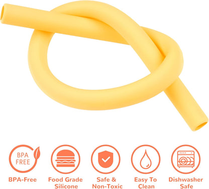 Tomorotec 15PCS Reusable Silicone Drinking Straws w/ 2 Brushes, Fit for Stanley Tumbler 40oz 30oz 20oz, 12" Long Customizable for Various Drinkware, Dishwasher Safe, BPA-Free, Safe for Teeth (Macaron)