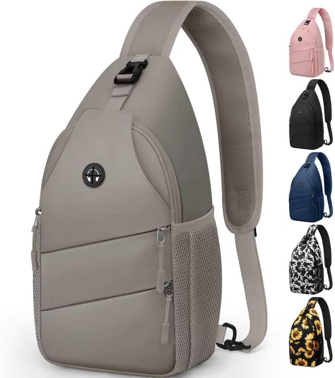 Pritent Crossbody Bags for Women Men Trendy Sling Bag Backpack Casual Chest Bag with Convertible Shoulder Strap