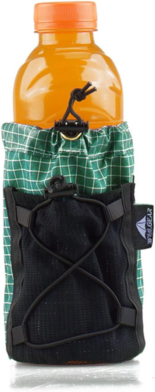 3F UL Gear Water Bottle Sleeve for Backpack Shoulder Straps, Bottle Pouch Accessories, Adjustable Molle Water Bottle Bag for Camping Travel Fishing Outdoor Activities(Grey)