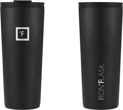 IRON °FLASK Classic Tumbler - Vacuum Insulated Stainless Steel Water Bottle, Double Walled, Drinking Cup, Insulated Travel Mug (Cobalt, 24 oz Solid Lid)