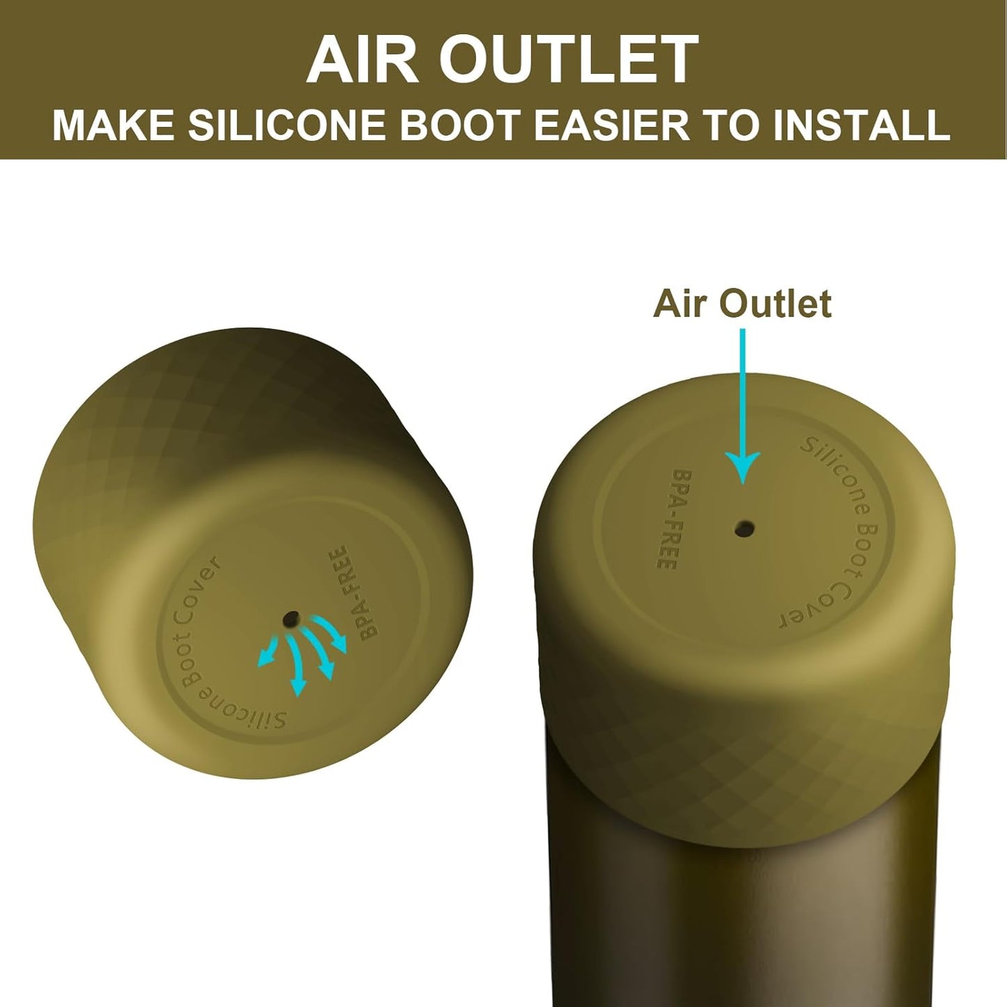 Silicone Boot for Owala 40 oz Tumbler with Handle, Anti-Slip Protective Sleeve for Stainless Steel Triple Layer Insulated Travel Tumbler Accessories