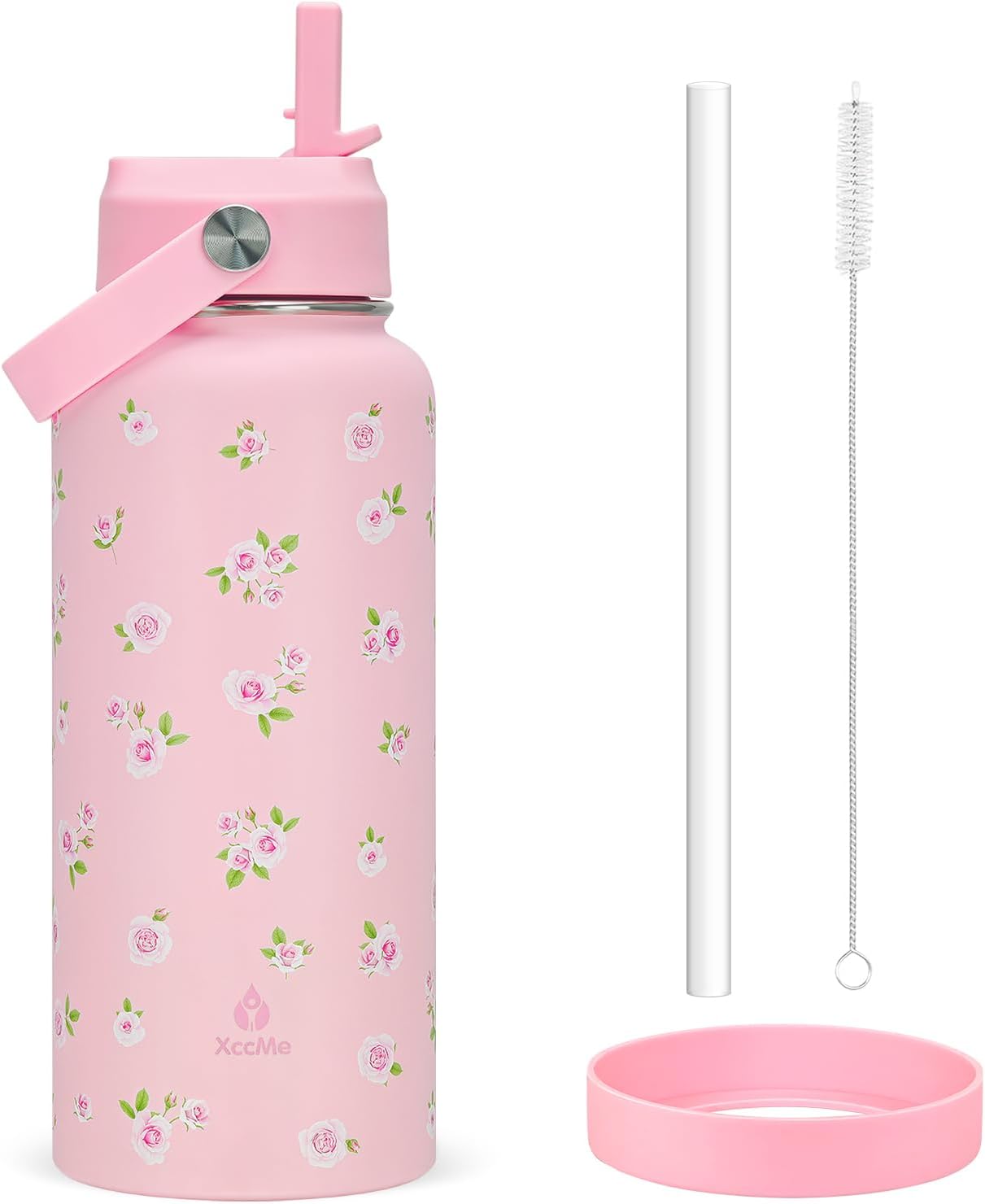 32oz Pickleball Insulated Water Bottle with Lid,Stainless Steel Water Bottl with Flip Straw and Handle,Gifts for Pickleball Players, Pickleball Lovers,Women Girls,Leak Proof Water Bottle
