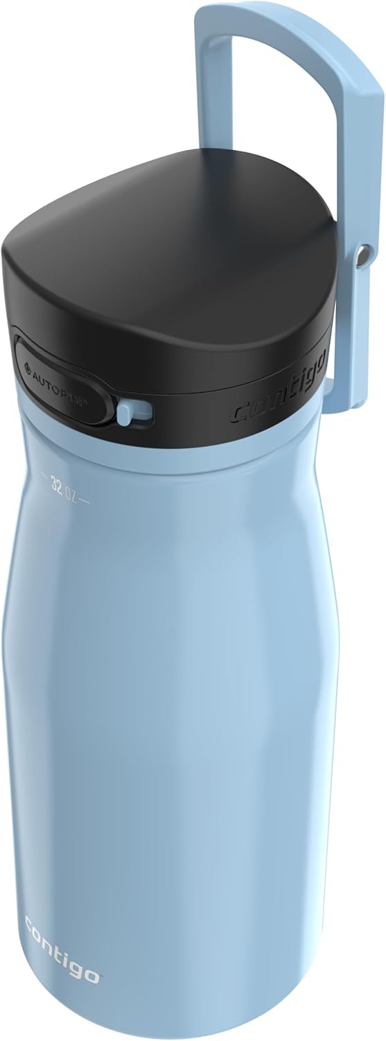 Contigo Jackson Chill 2.0, Vacuum-Insulated Stainless Steel Water Bottle with Secure Lid, Leak-Proof Travel Friendly, 20oz Capacity, Blueberry Color, Keeps Drinks Cold for 12 Hours