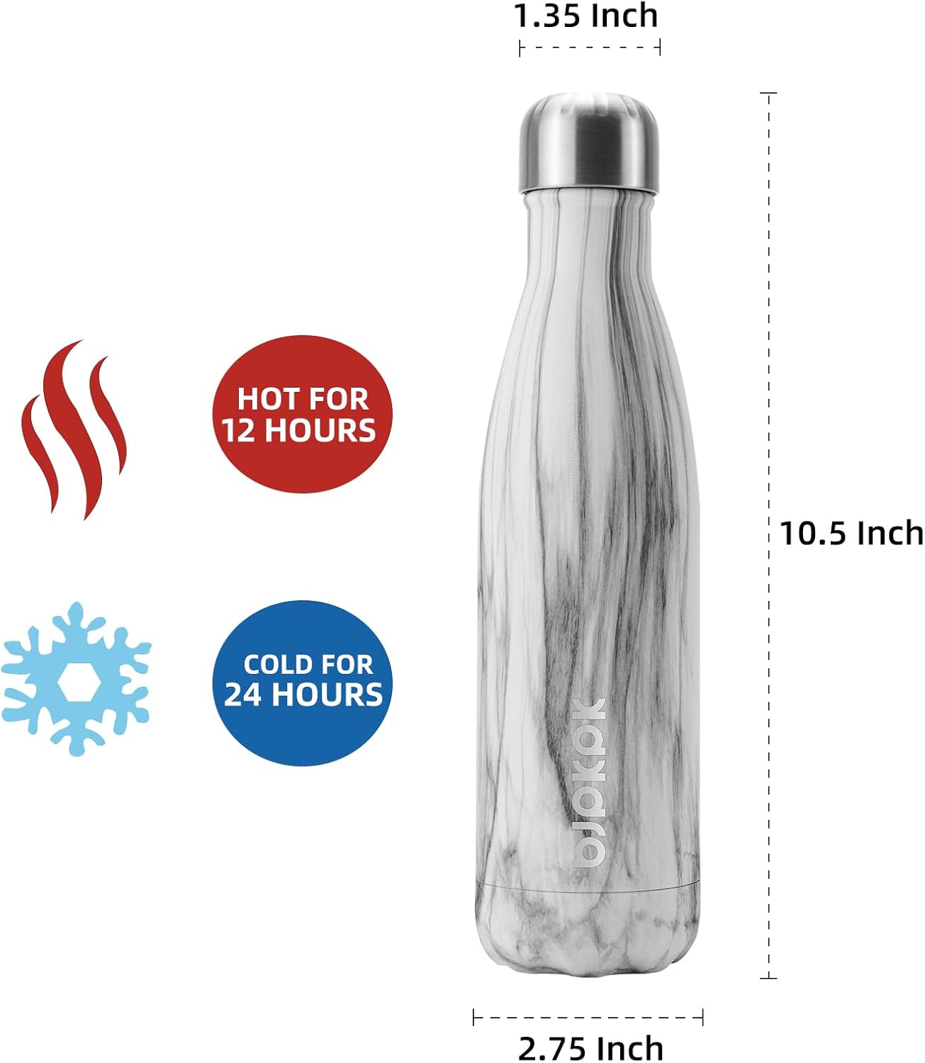 BJPKPK Insulated Water Bottle 12oz Small Stainless Steel Water Bottles Reusable Metal Thermal Keep Cold and Hot,Dreamy Purple - Colors A