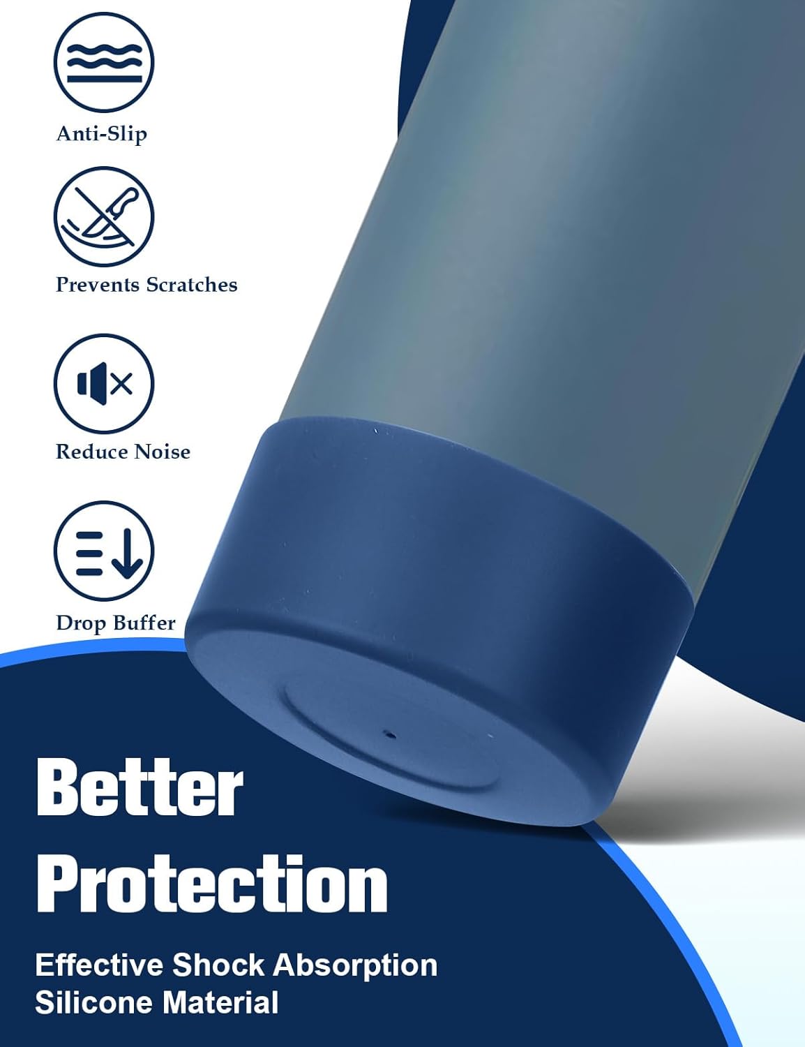 Mity rain 2PCS Silicone Boot for Owala Water Bottle 24 oz 32 oz, Anti-Slip Protective Sleeve Bottom Bumper Protector for FreeSip Stainless Steel Water Bottles Accessories