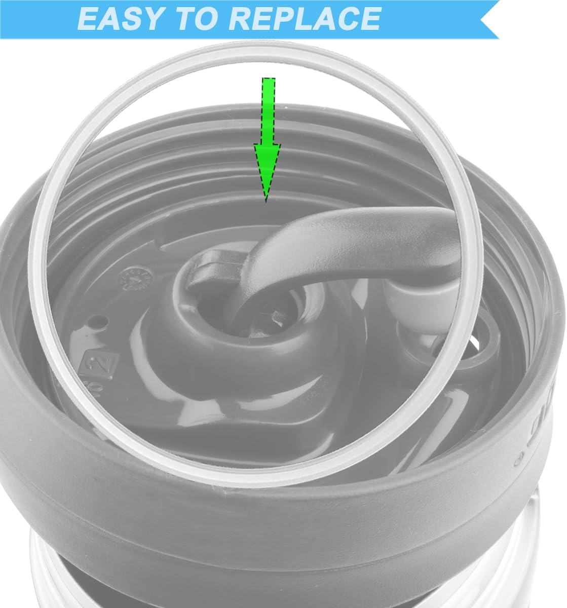 10 Pcs Replacement Gasket Rubber Lid Seals Compatible with 16 & 20 oz Contigo Snapseal Byron Travel Mug Ring, Silicone Leak-Proof Replacement Part for Contigo Coffee Travel Tumbler, White
