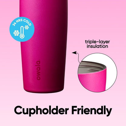 Owala FreeSip Sway Insulated Stainless Steel Water Bottle with Two-Way Spout, Built-In Straw and Bucket Handle, Made for Travel, School, and Sports, 30oz, BPA Free, Leak Proof, Daybreak