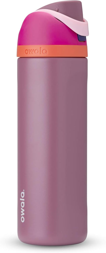 Owala FreeSip Insulated Stainless Steel Water Bottle with Straw, BPA-Free Sports Water Bottle, Great for Travel, 32 Oz, Denim