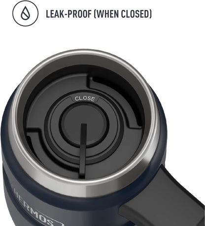 THERMOS Stainless King Vacuum-Insulated Stainless Steel Tumbler - 16oz, Midnight Blue - Insulated Coffee Tumbler for Hot & Cold Drinks - Leak-Proof & Sweat-Proof for Commuting & Traveling