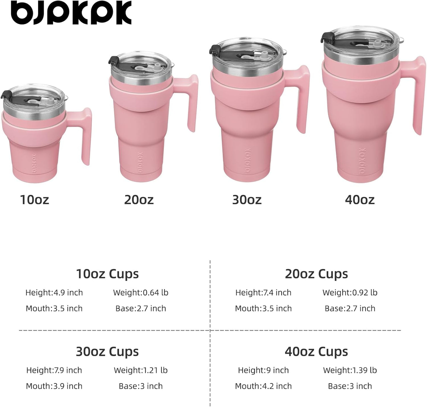BJPKPK Tumbler With Handle And Straw Lid 40 oz Stainless Steel Insulated Coffee Tumbler Cups For Home, Office or Car,Turquoise