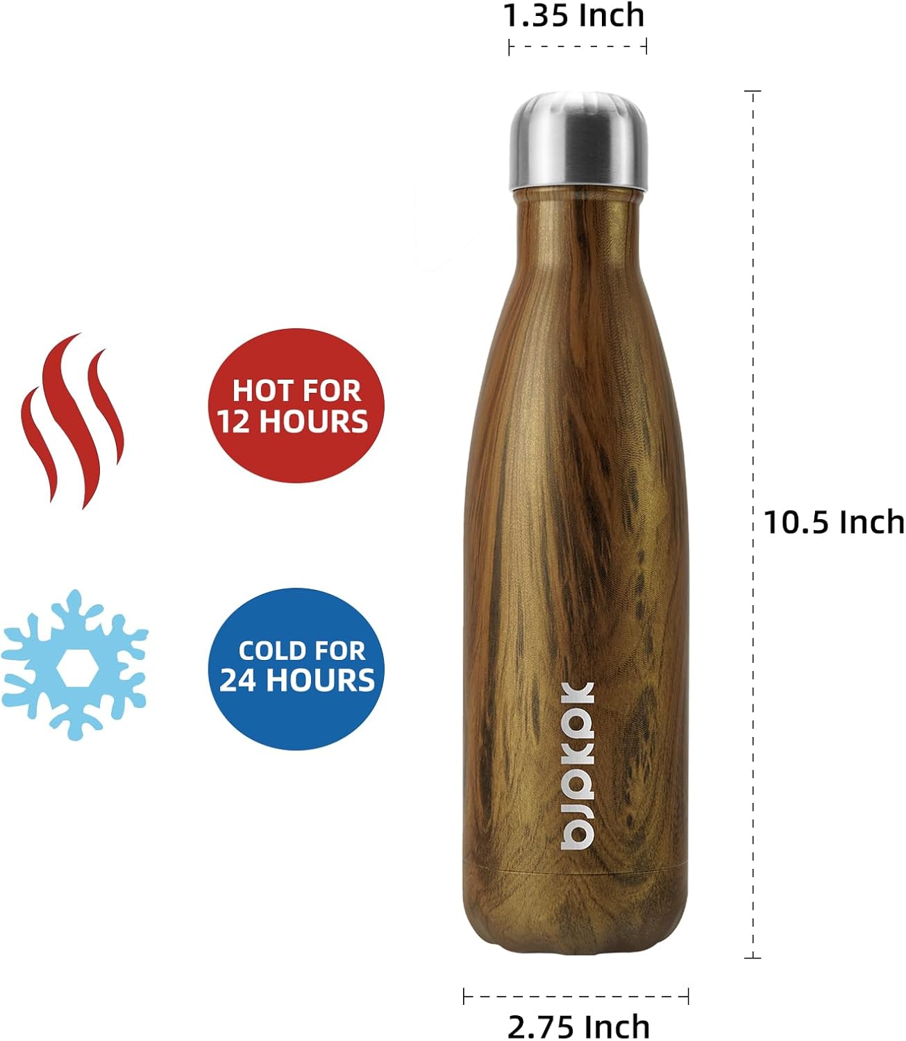 BJPKPK Insulated Water Bottle 12oz Small Stainless Steel Water Bottles Reusable Metal Thermal Keep Cold and Hot,Dreamy Purple - Colors A