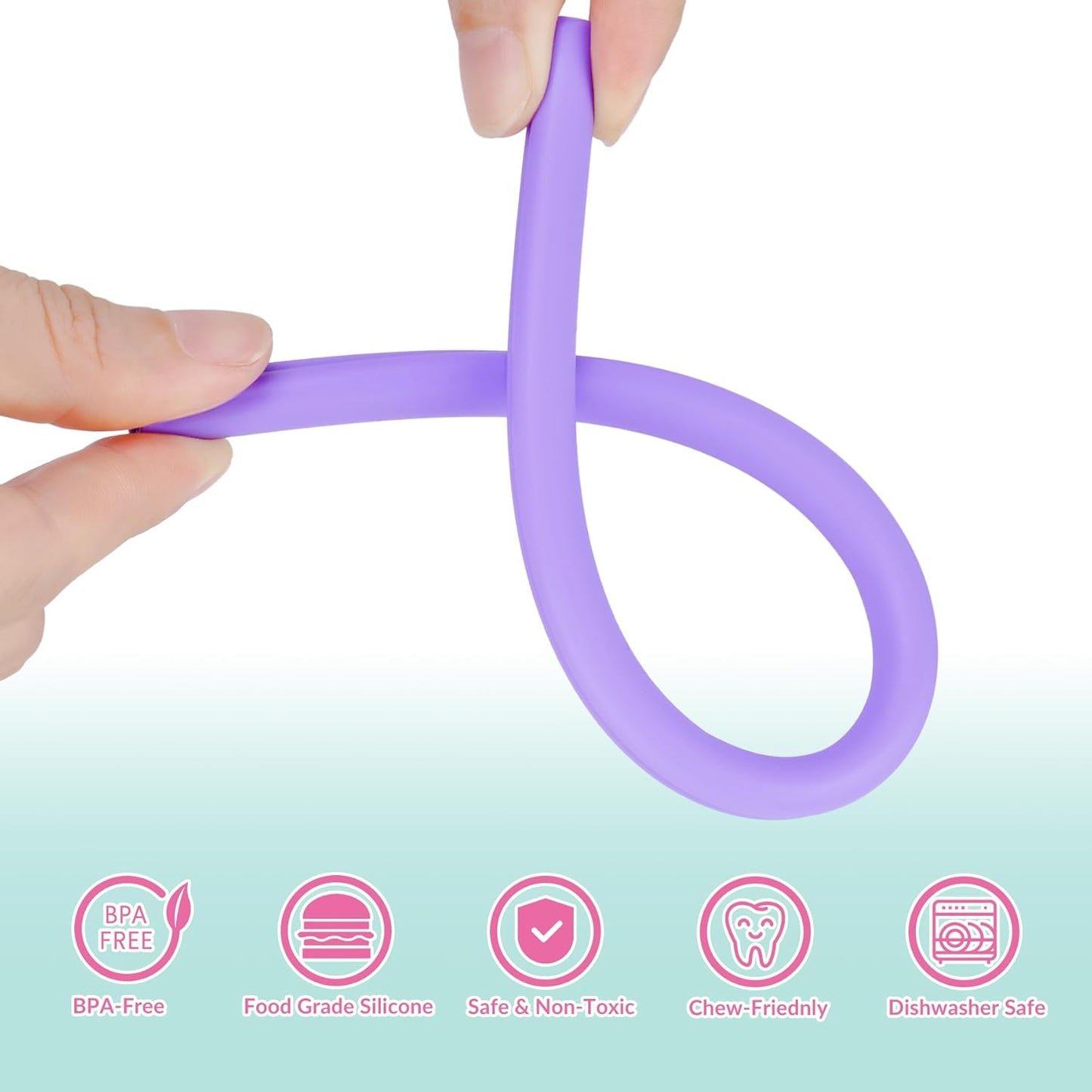 Tomorotec 15PCS Heart Shaped Silicone Straws Fit for Stanley 40oz 30oz 20oz Tumbler, 12.2 Inch Reusable Silicone Drinking Straws Fit for Stanley Cups, Customizable for Various Drinkware w/ 2 Brushes
