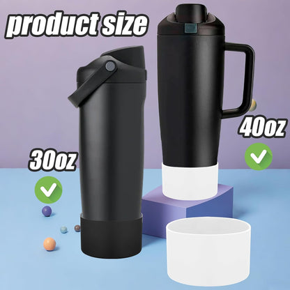 Mity rain 2PCS Protective Silicone Boots for Owala 30oz & 40oz FreeSip Sway Bottles & Tumblers - Accessories for owala, Enhances Stability & Prevents Scratches(Black Cherry)