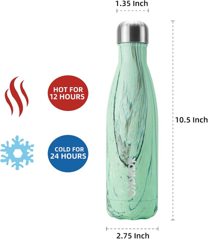 BJPKPK Insulated Water Bottle 12oz Small Stainless Steel Water Bottles Reusable Metal Thermal Keep Cold and Hot,Dreamy Purple - Colors B
