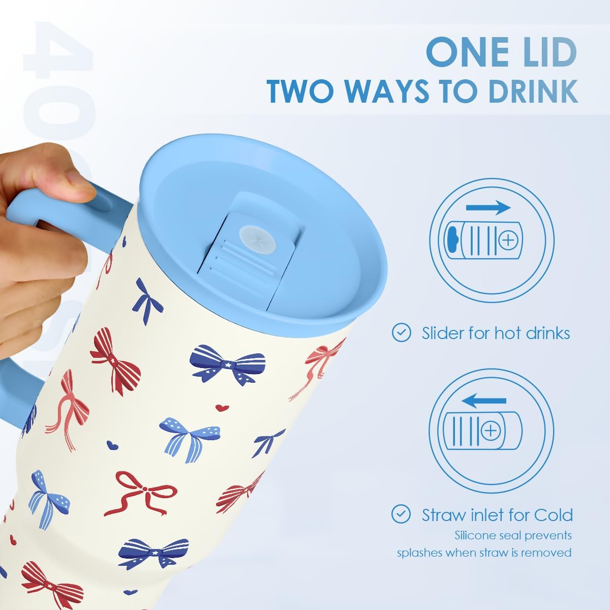 SANDJEST Pickleball 40oz Tumbler With Handle and Straw, Pickleball Queen Insulated Stainless Steel Travel Coffee Mug for Women Girls Players, Gift Idea for Birthday Christmas Mothers Day