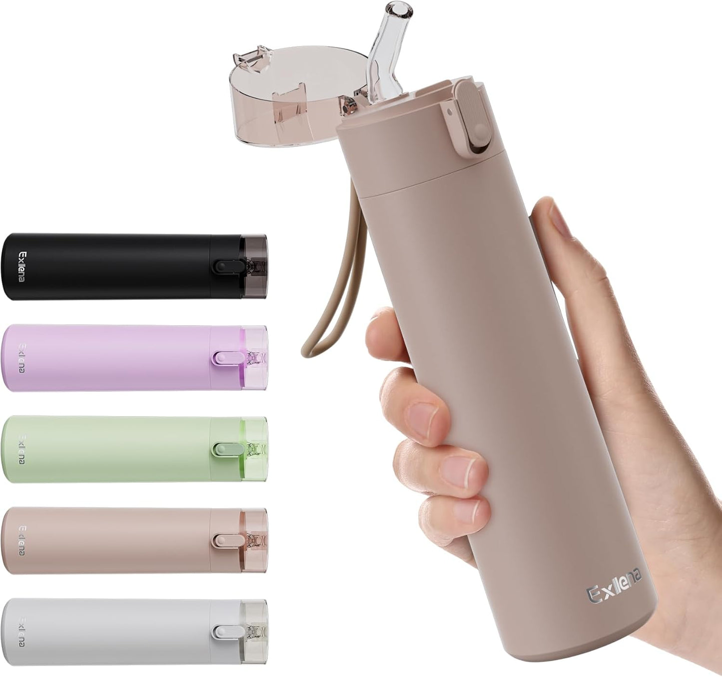 5oz Small Water Bottles with Straw, Mini Water Bottle with One-Hand Open Design, Leak-Proof Locking Lid for Hot&Cold Drinks, Small Travel Water Bottle - 100% Leakproof for School, Travel...(Mint)