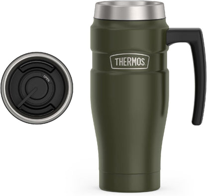 THERMOS Stainless King Vacuum-Insulated Stainless Steel Tumbler - 16oz, Midnight Blue - Insulated Coffee Tumbler for Hot & Cold Drinks - Leak-Proof & Sweat-Proof for Commuting & Traveling