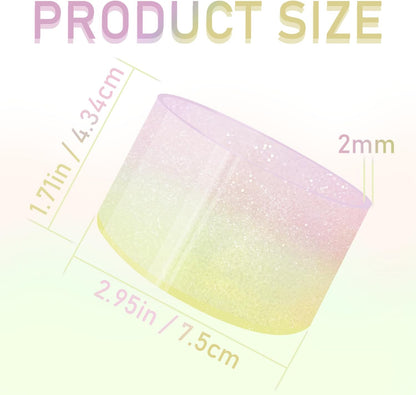 Jelly Luster Glitter Silicone Transparent Boot for Stanley 20-40oz, Compatible with Hydro Flask or Other Water Bottle Tumbler, 2.85-3.0 inch Protective Anti-Slip Bottom Sleeve Cover