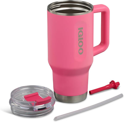 Igloo 20 oz Stainless Steel Tumbler | Sport Sipper Bottle | Thrift Pink