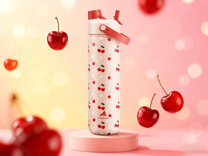 POWCAN 26 oz Insulated Water Bottle with 2-in-1 Straw and Spout Lid, Keep Cold 24H, Leak-Proof, Fits in Car Cup Holder, Stainless Steel Water Bottle for Sports, Travel, and School (Mint)