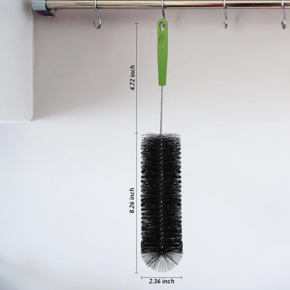 Long Bottle Brush, 17 in Bendable Cleaner Brushes for Cleaning Neck Beer Bottles, Wine, Baby Bottles, Water Bottles, Tumblers, Flask, Bird Feeder, Vase, Pipes and Brewing Supplies Black/1Pack