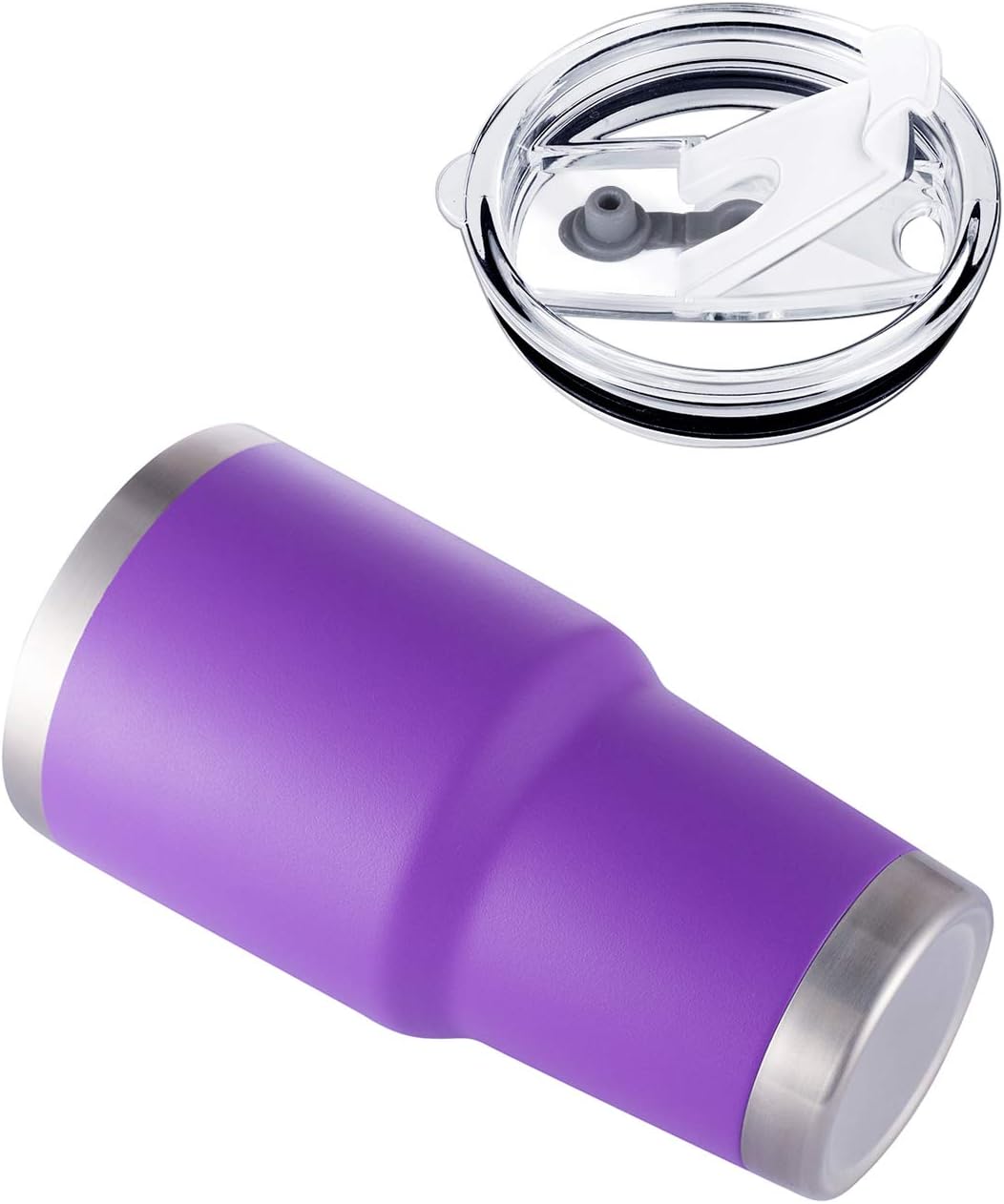 D·S 30oz Blue Tumbler Stainless Steel Double Wall Vacuum Insulated Mug with Straw and Lid, Cleaning Brush for Cold and Hot Beverages