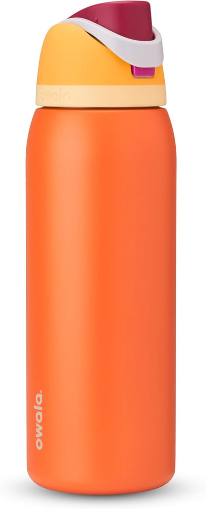 Owala FreeSip Insulated Stainless Steel Water Bottle with Straw, BPA-Free Sports Water Bottle, Great for Travel, 32 Oz, Denim