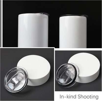 10 Pack 20 oz Skinny Tumbler Replacement Lids Plastic Splash Covers tops for 20 oz coffee cup lids Clear Cup Covers for 2.64 Inch Mouth Tumbler Cooler