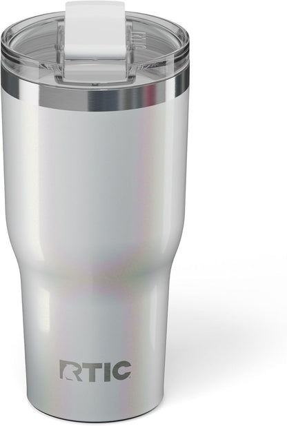 RTIC 20oz Essential Tumbler with Lid, Ceramic Lined, Insulated, Stainless Steel, Metal, Double Wall Vacuum-Insulation, Travel Cup for Iced Coffee, Tea, Hot and Cold Drink, Graphite