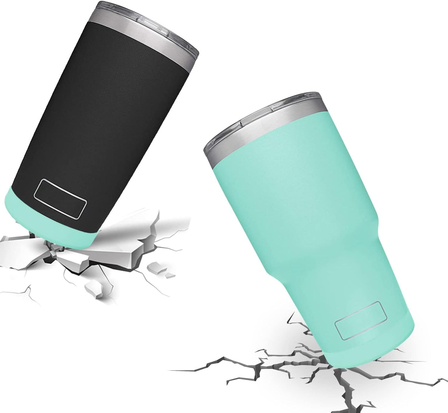 Silicone Boot Sleeve for YETI Tumbler 30 oz, 20 oz - Safer Protection and Less Noise for Yeti Coffee Mug Cup 20oz 30 oz - Dishwasher Safe