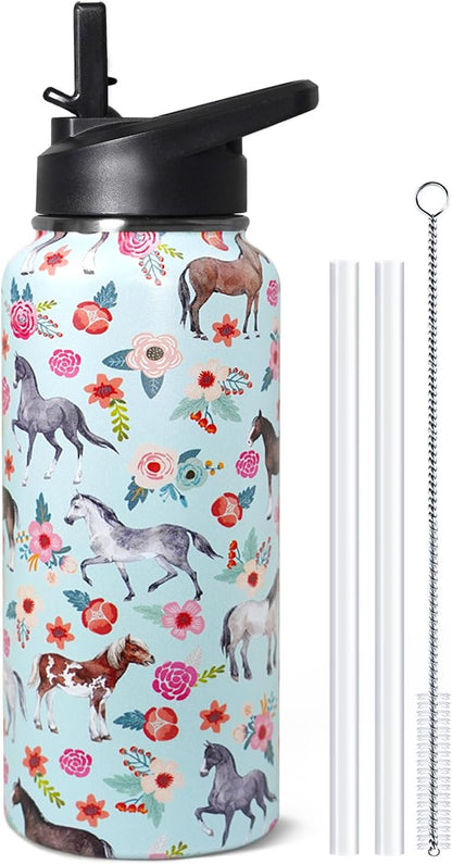 32 oz Pickleball Insulated Water Bottle with Straw - Pickleball Gym Hiking Sports Coffee Mug | Perfect Pickleball Gifts for Women, Pickleball Decor Accessories