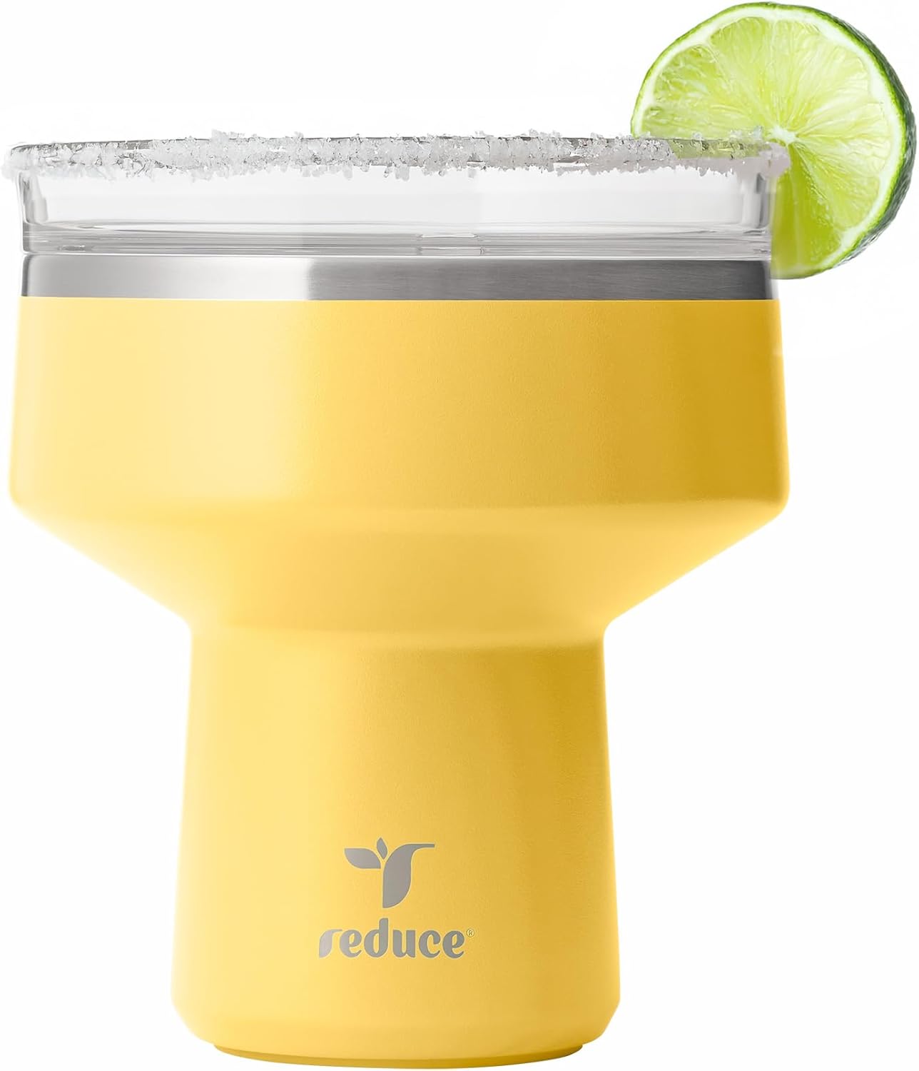 REDUCE Saltini 16 oz Cocktail Tumbler - Insulated Margarita Tumbler with Lid - Keeps Drinks Cold for 10 Hours - 360 Sippable Martini Glass Alternative - Shatterproof, Perfect for Parties - Cloud Blue