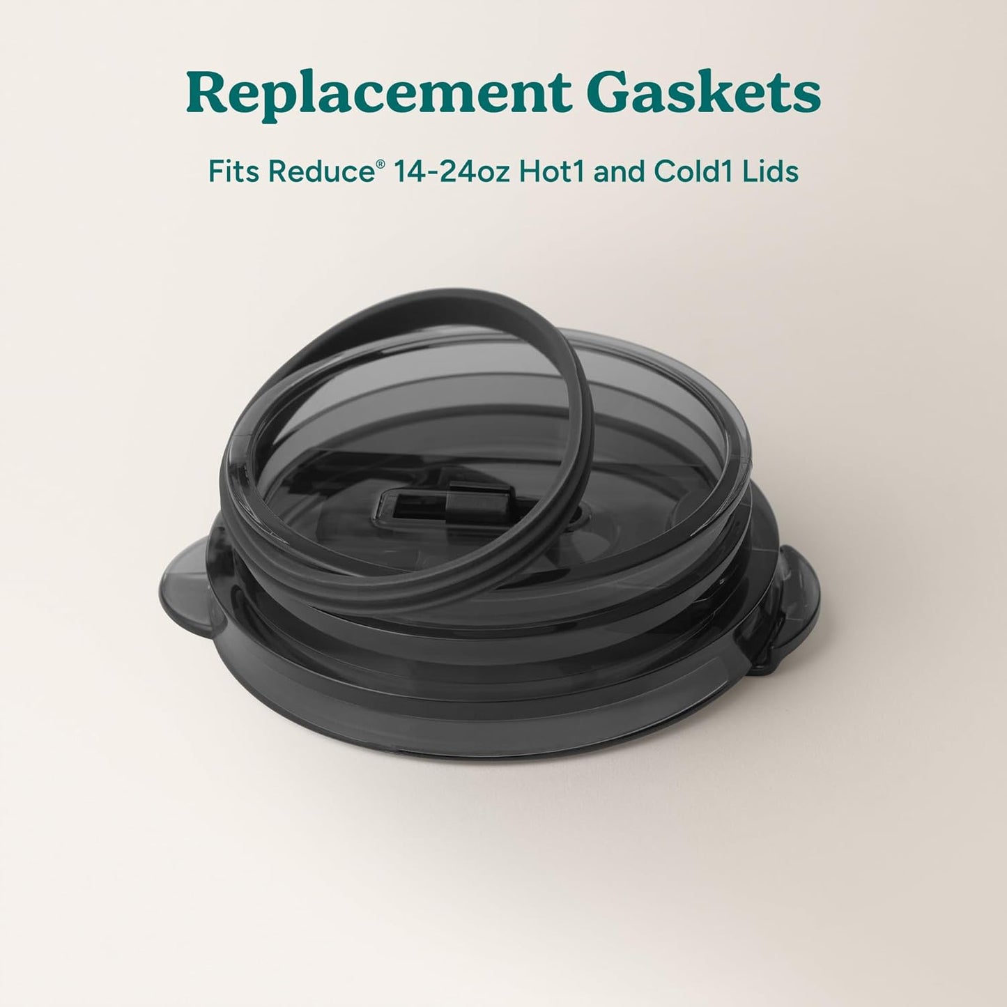 Reduce Tumbler Lid Gasket - Large Size, 4 Pack - Replace Lost or Damaged Tumbler and Mug Lid Gaskets - Dishwasher Safe, BPA Free