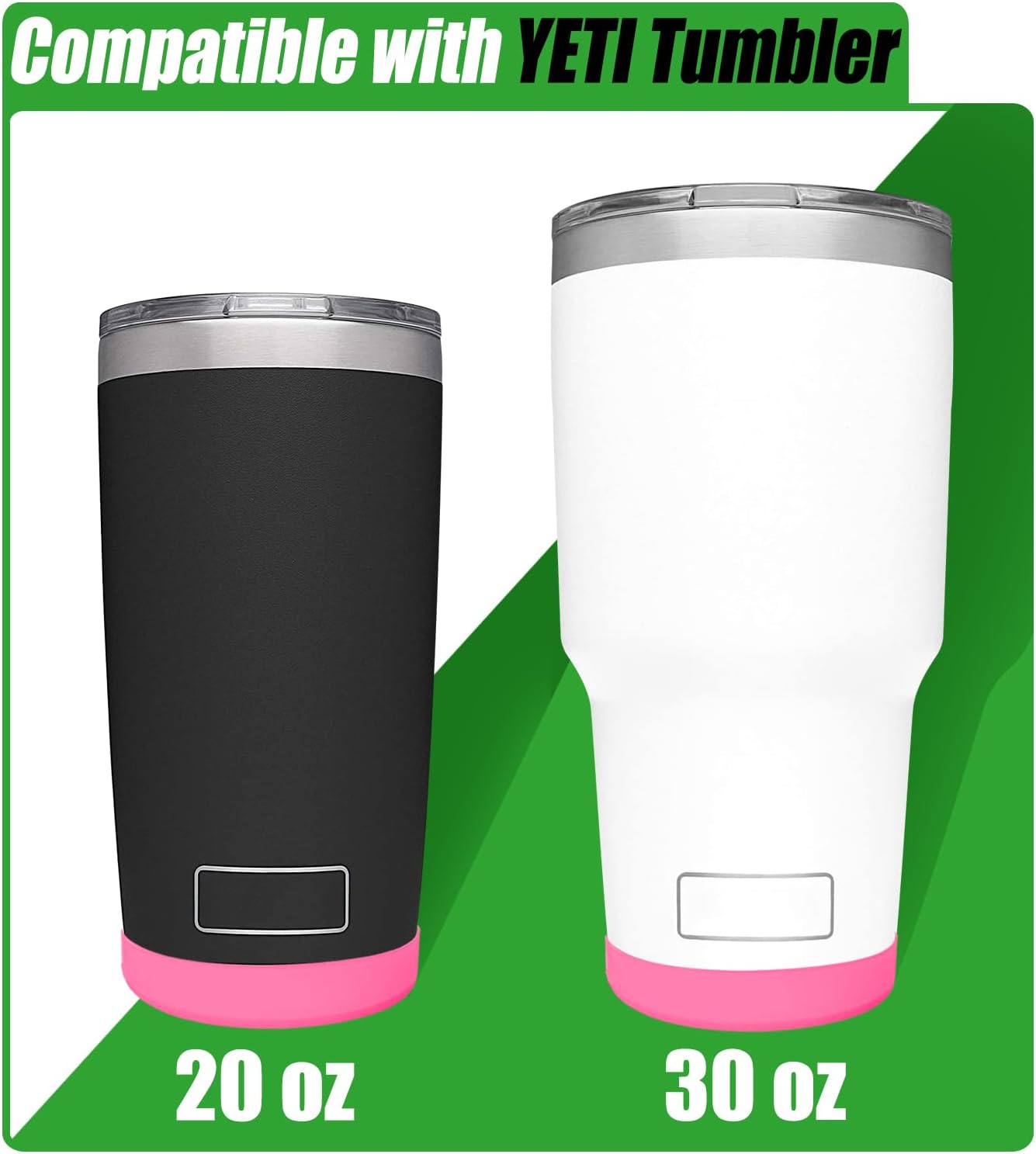 Silicone Boot Sleeve for YETI Tumbler 30 oz, 20 oz - Safer Protection and Less Noise for Yeti Coffee Mug Cup 20oz 30 oz - Dishwasher Safe